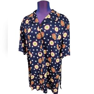 Vintage Pendleton Nautical Sailor Button Down Short Sleeve‎ Shirt Size 14W Plus